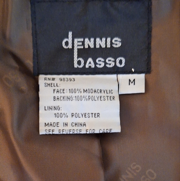 Dennis Basso Womens Faux Fur Mink Brown Coat Size Medium - Picture 5 of 6